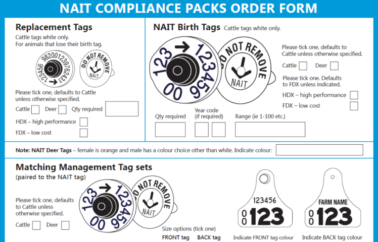 NAIT order form