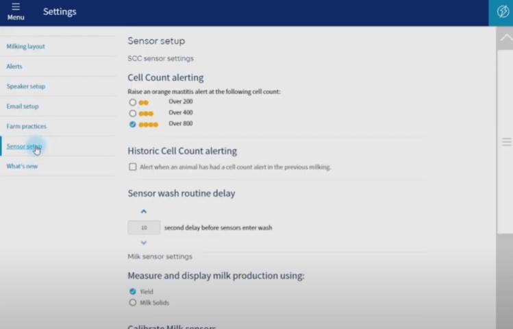 Sensor setup