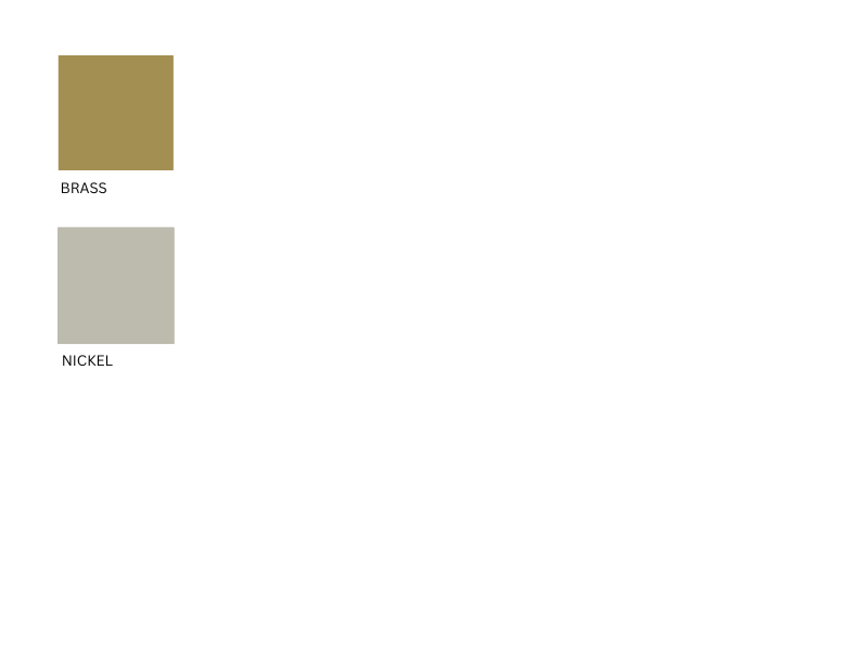 Brass and Nickel Colour Swatch