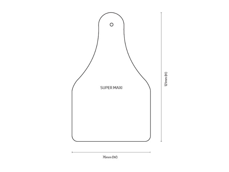 Product dimensions - Super Maxi